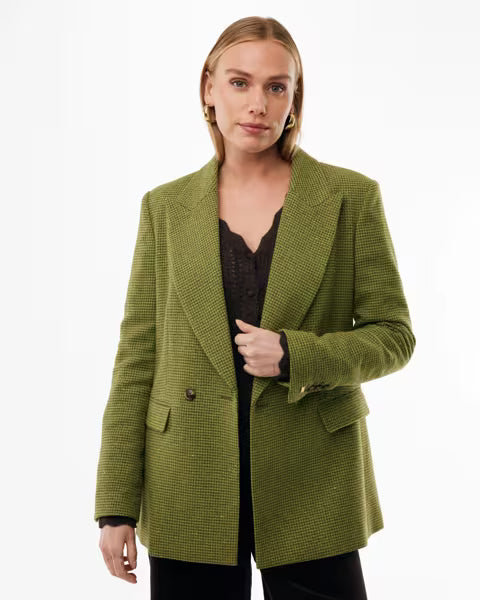 Wool vichy check blazer