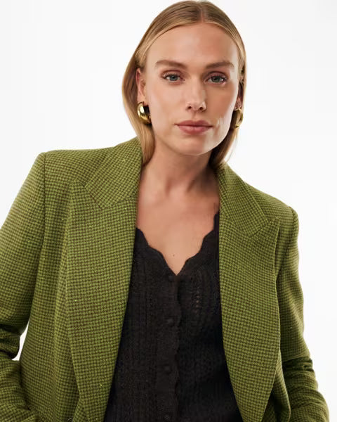 Wool vichy check blazer