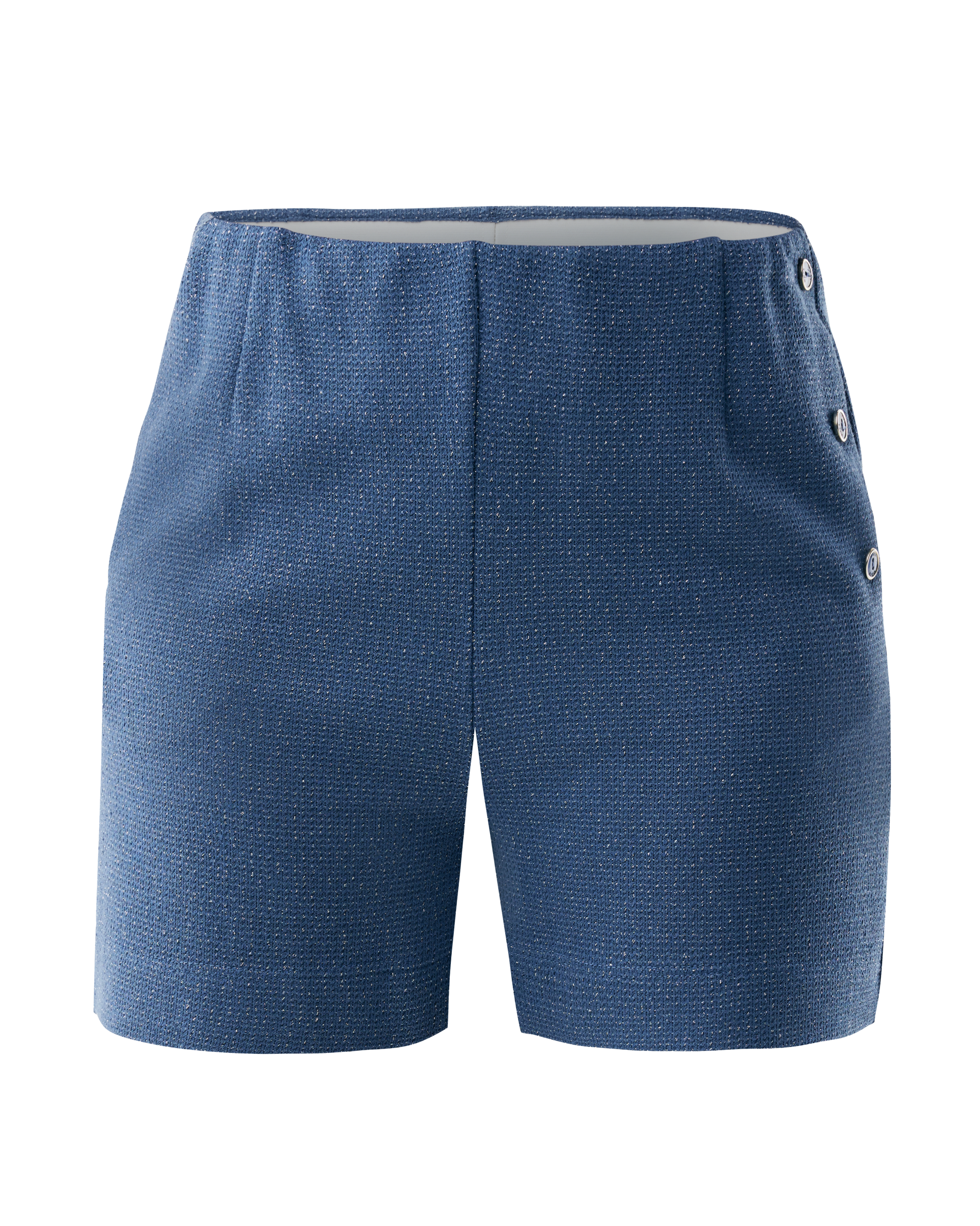 Jersey Jacquard Shorts – Mexx | Helderblauw met Shimmer
