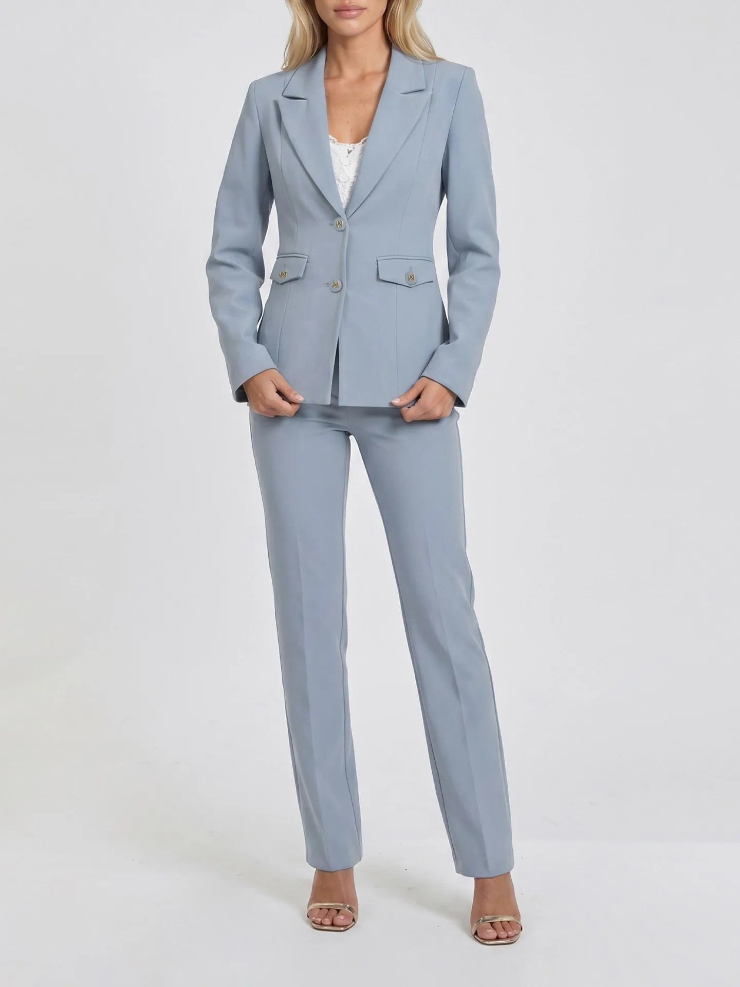 Wide leg pantalon met luxe uitstraling