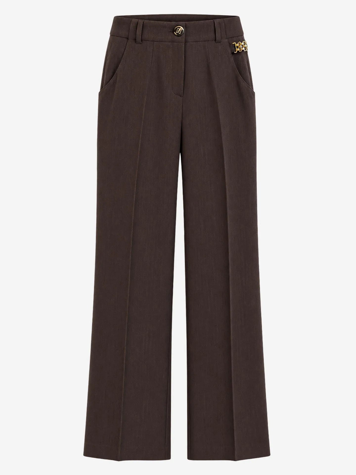 Aisley Pants Elegante pantalon met wide leg fit