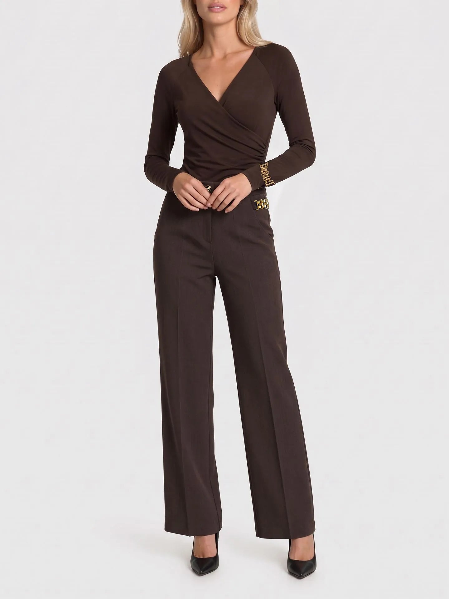 Aisley Pants Elegante pantalon met wide leg fit