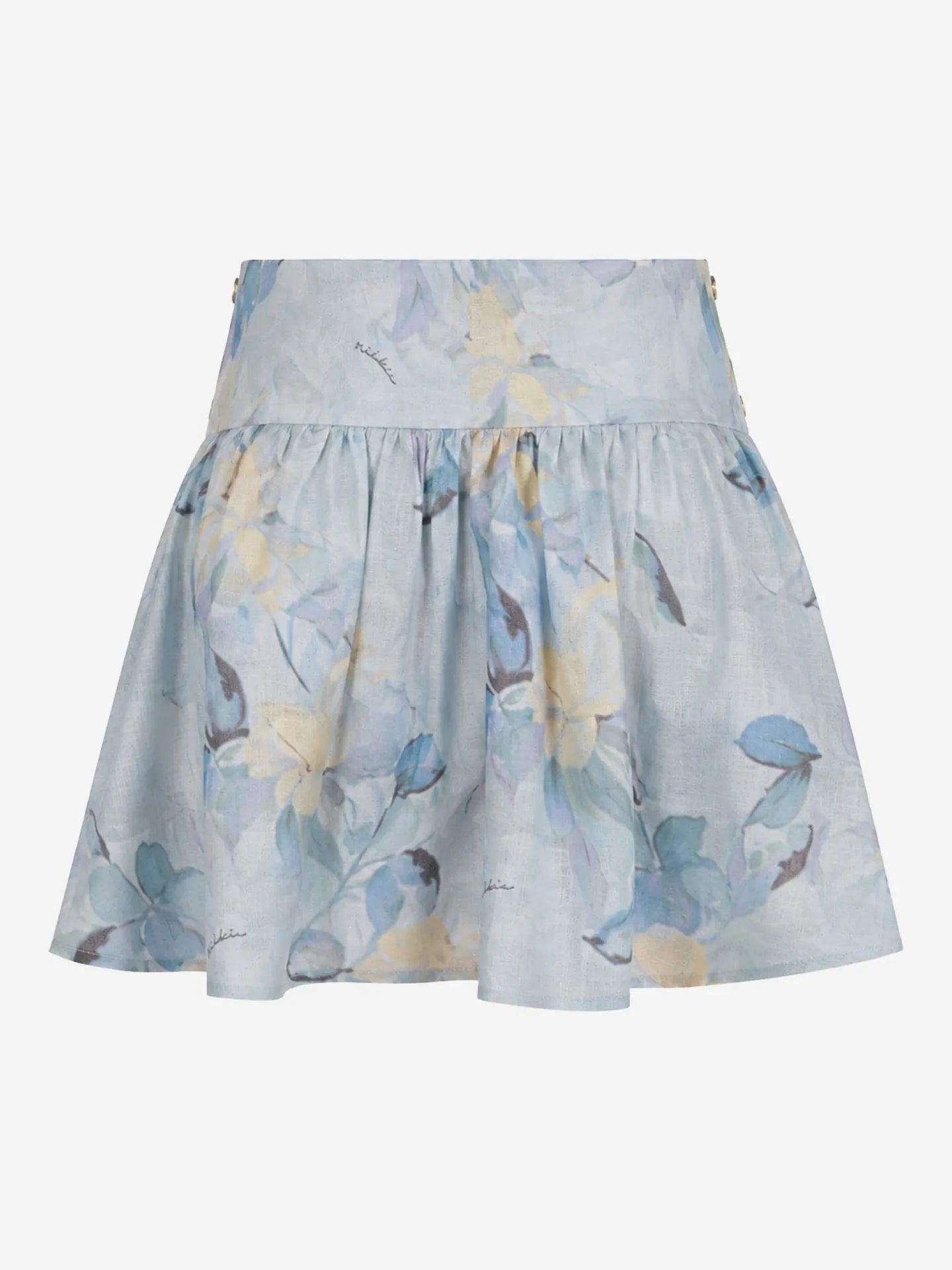 Bloemenprint rok met strikceintuur