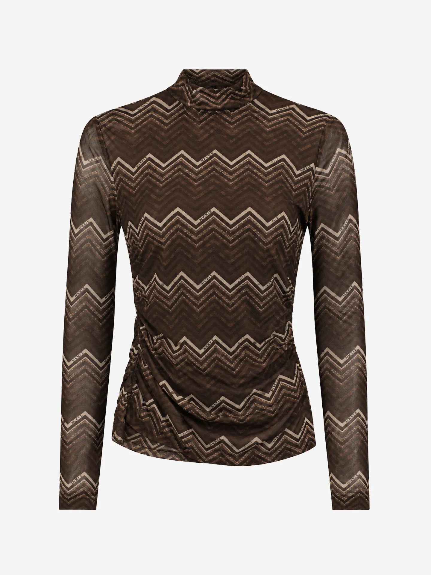Ariva Mesh Top met zigzagdessin