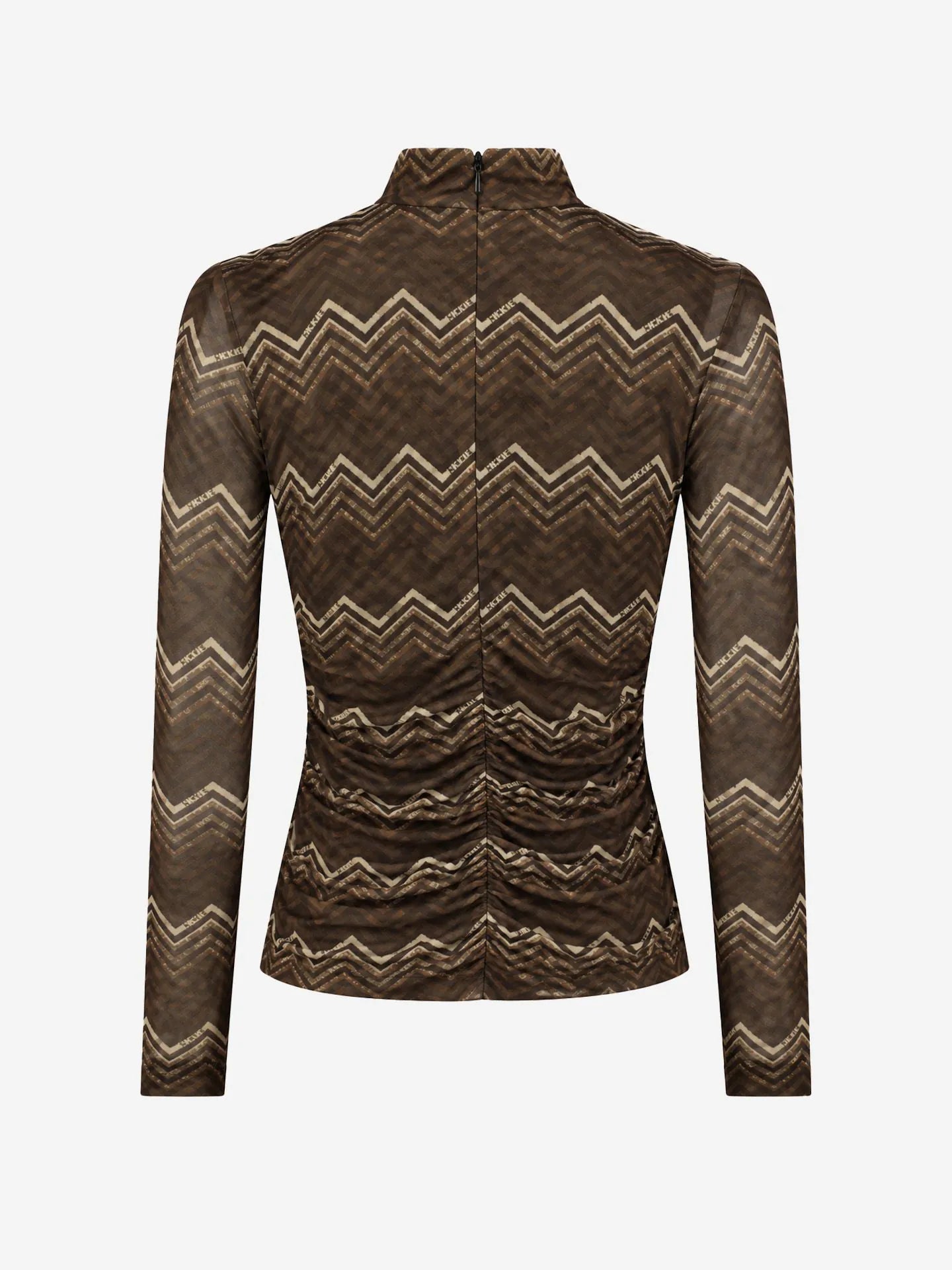 Ariva Mesh Top met zigzagdessin