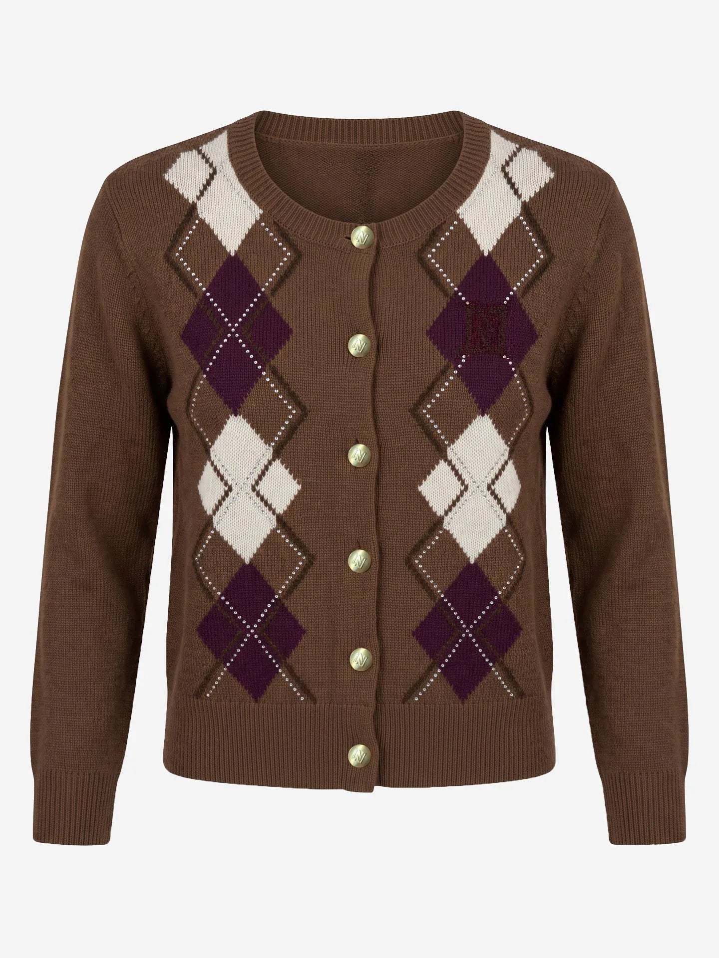Anira Cardigan met ruit dessin