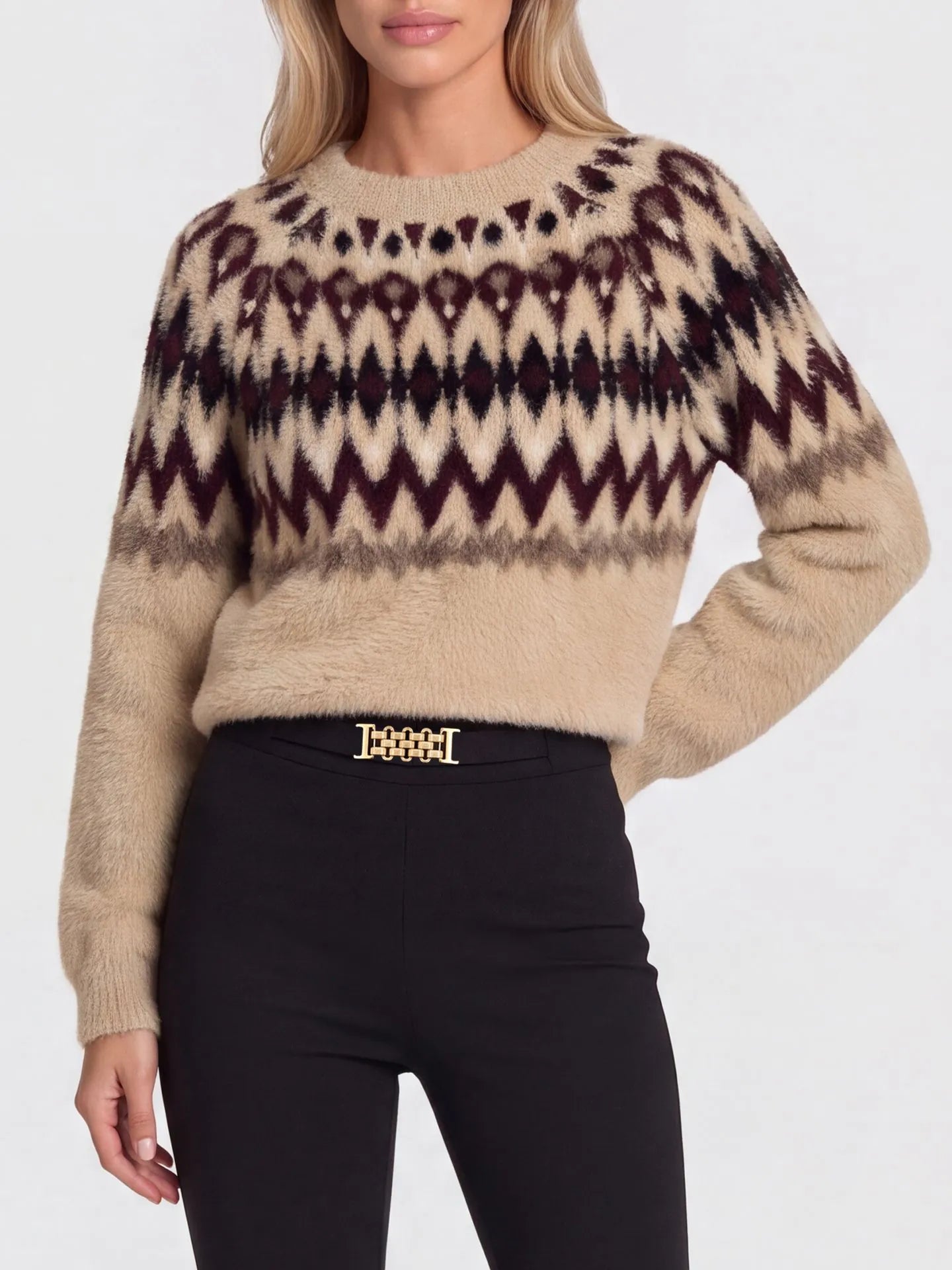 Aster Pull Gebreide trui met jacquarddessin