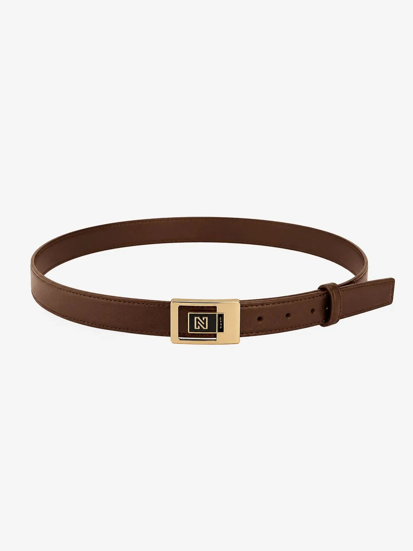 Rafiza Waist Belt Leren riem met logo gesp