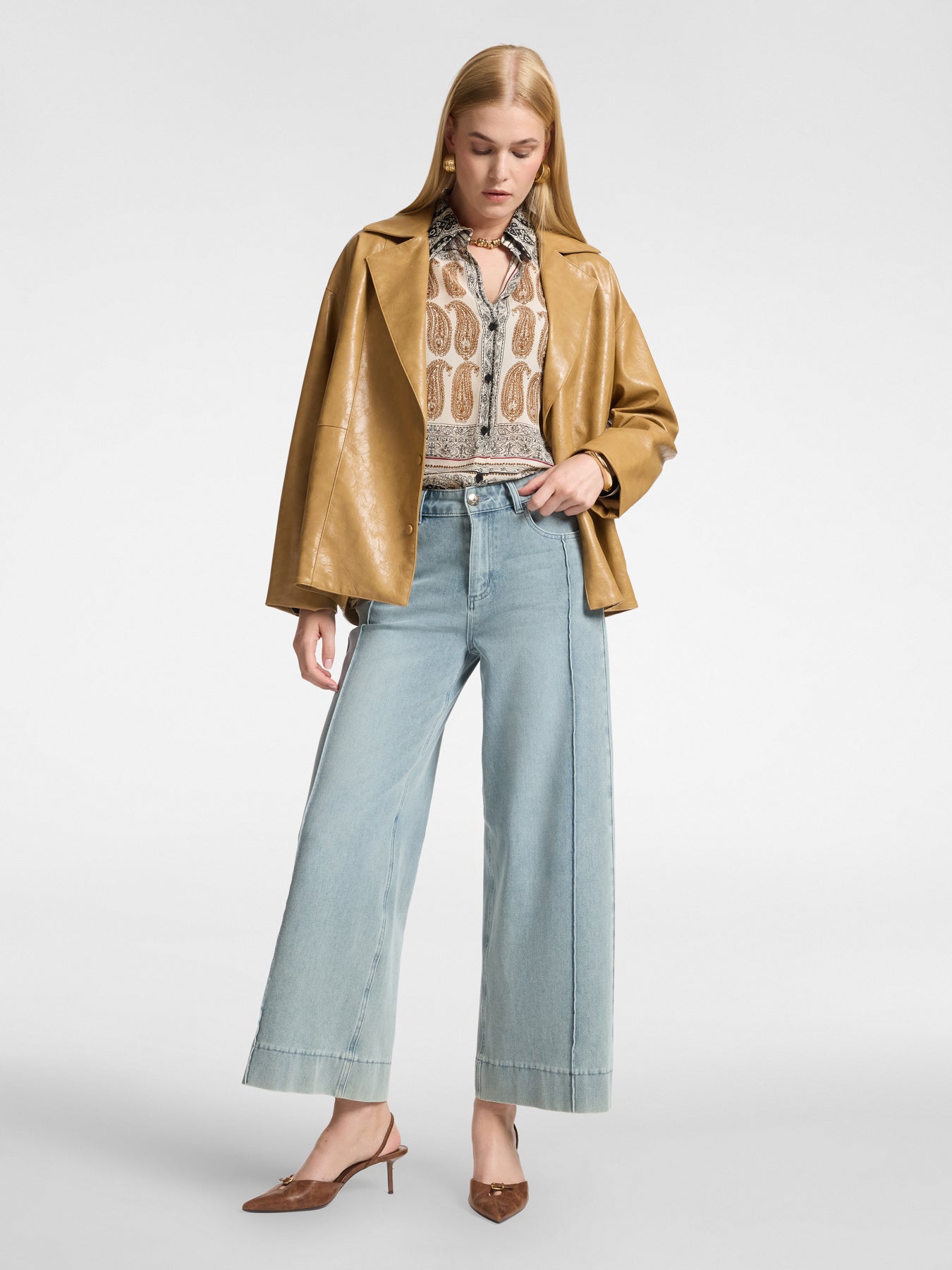 Jeans wide leg verwassen