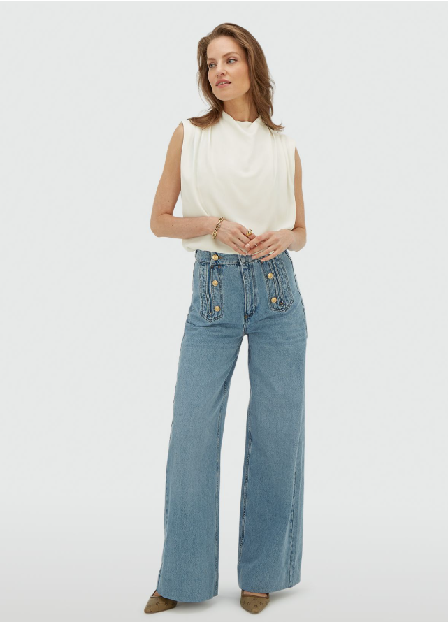 KIANA - Losvallende top - Off White