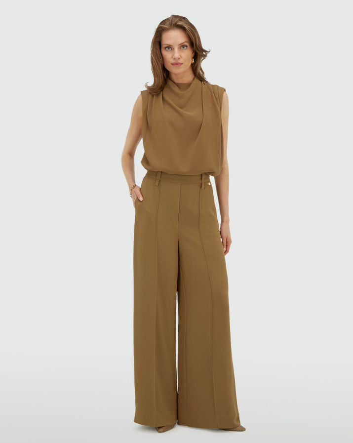 KIANA - Losvallende top - Khaki