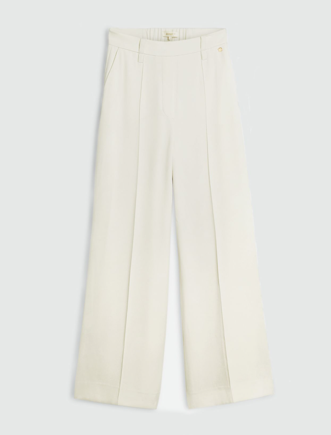 ESSA - High Waisted Wide Leg Pantalon - Off White