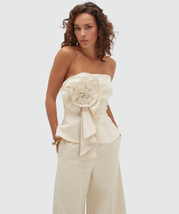 Bustier in de kleur Ecru