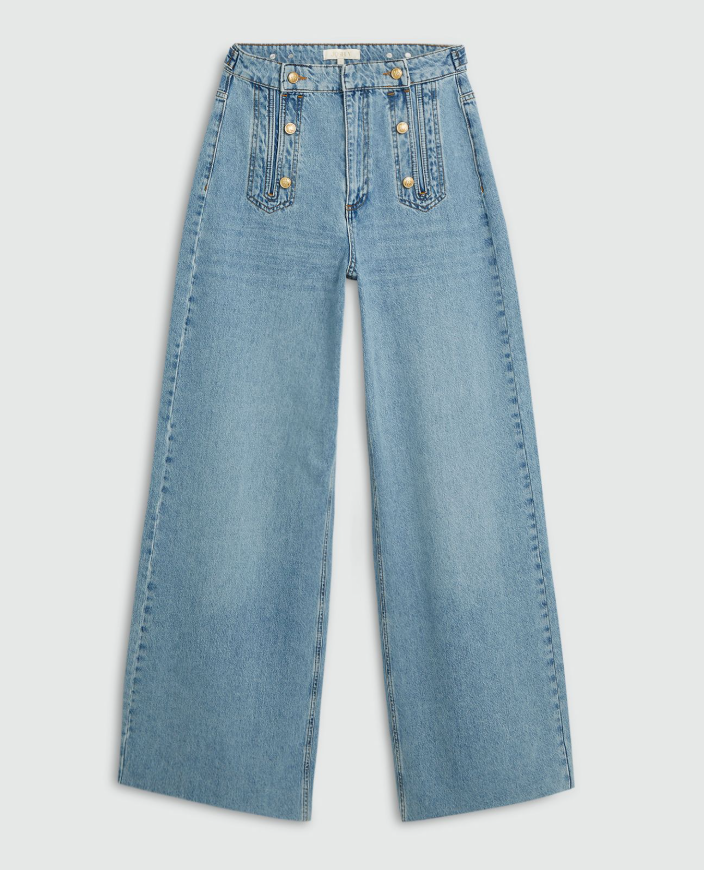 RUMO - HIgh Waisted Wide Leg Jeans - Light Blue Denim