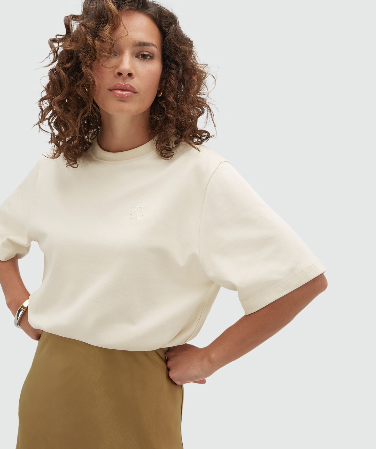 JV-PAXTON oversized T-shirt - cloud white