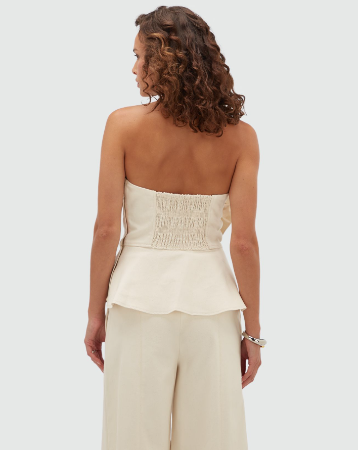 Bustier in de kleur Ecru