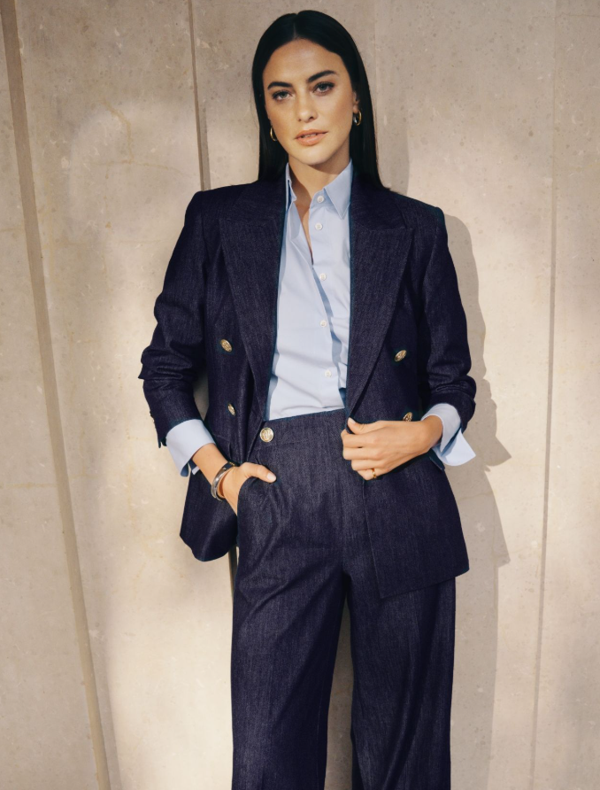 JV-BLUEBELL fitted blazer - dark blue chambray