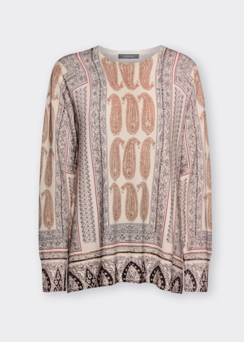 Sweater met ronde hals en prints