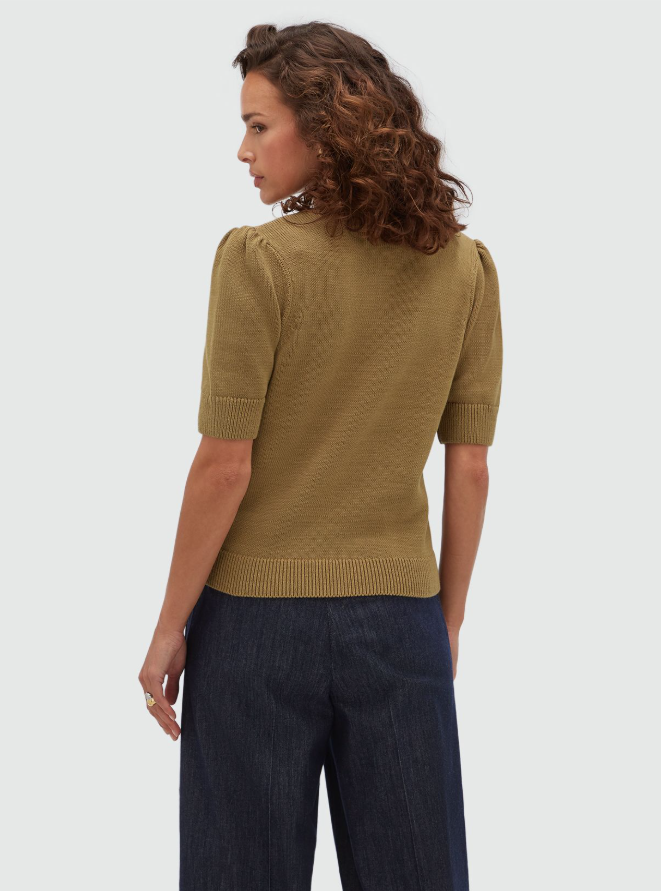 BRENT fitted sweater - khaki