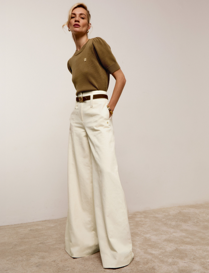 BRENT fitted sweater - khaki