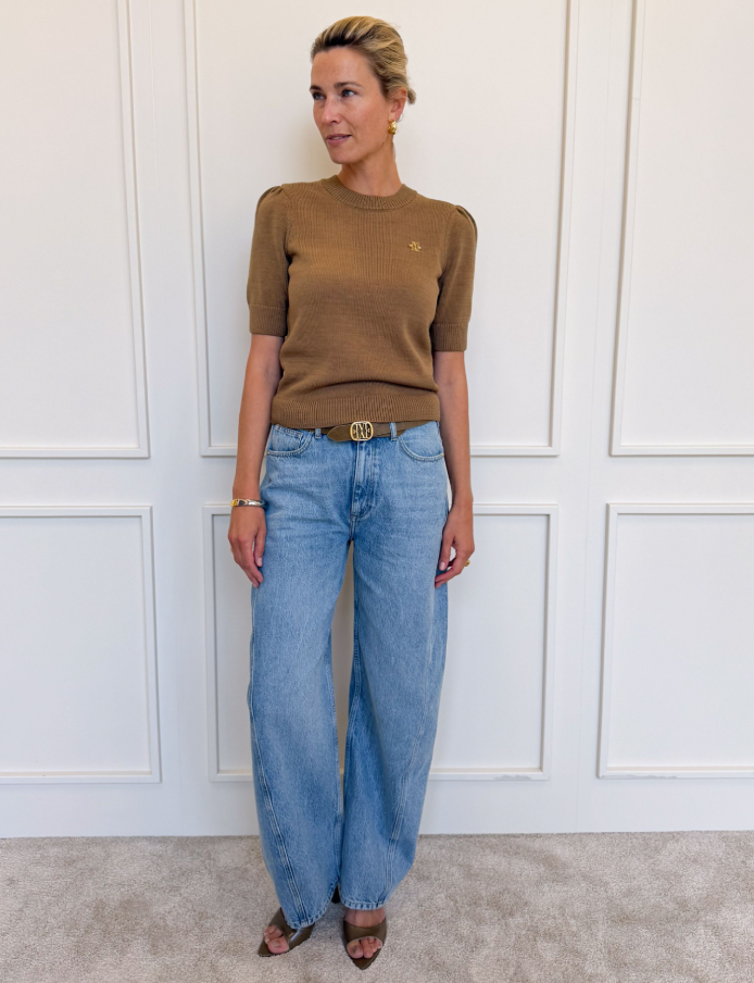 BRENT fitted sweater - khaki