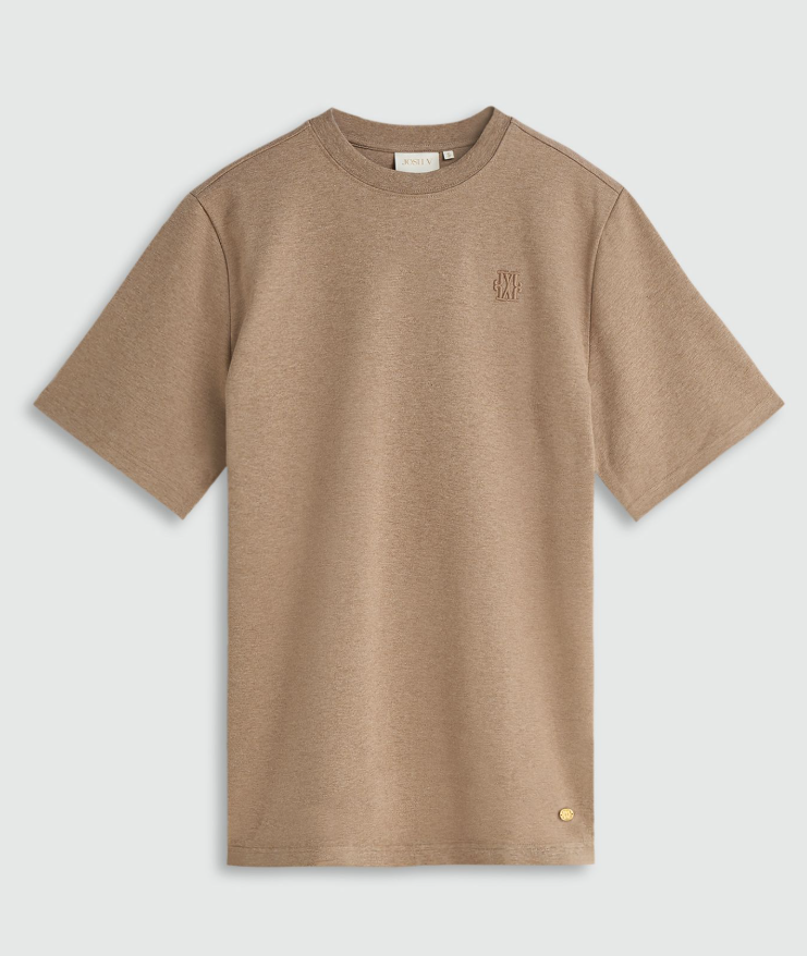 PAXTON oversized T-shirt - khaki melange