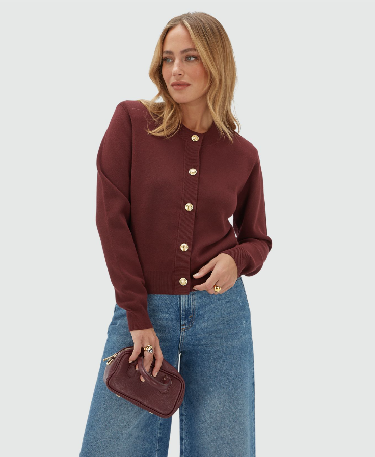 FLISS regular fit vest - burgundy