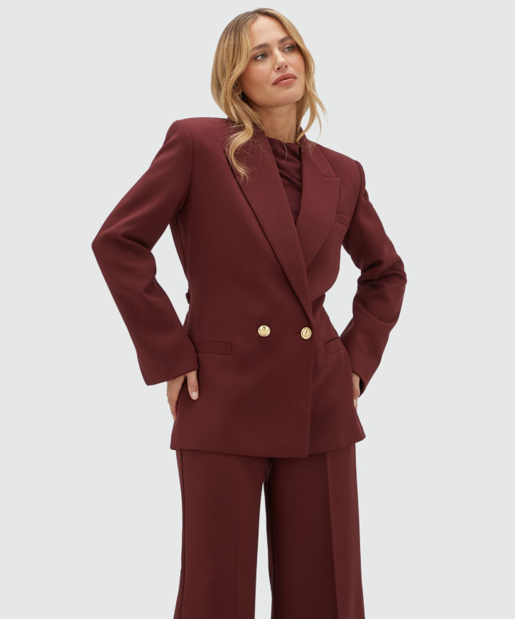 DEE oversized blazer - burgundy