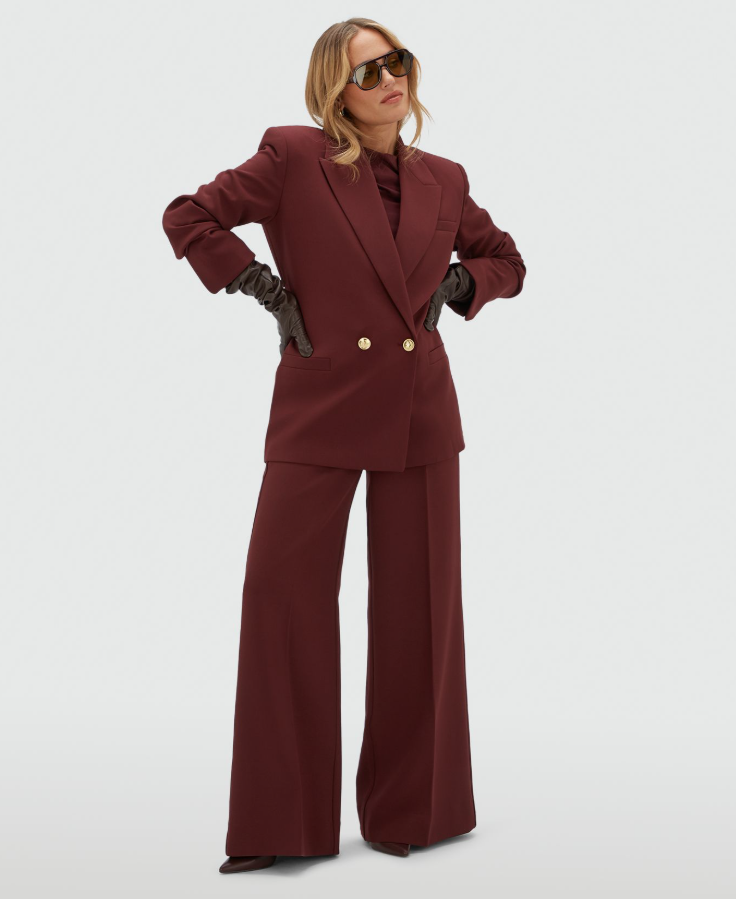 DEE oversized blazer - burgundy