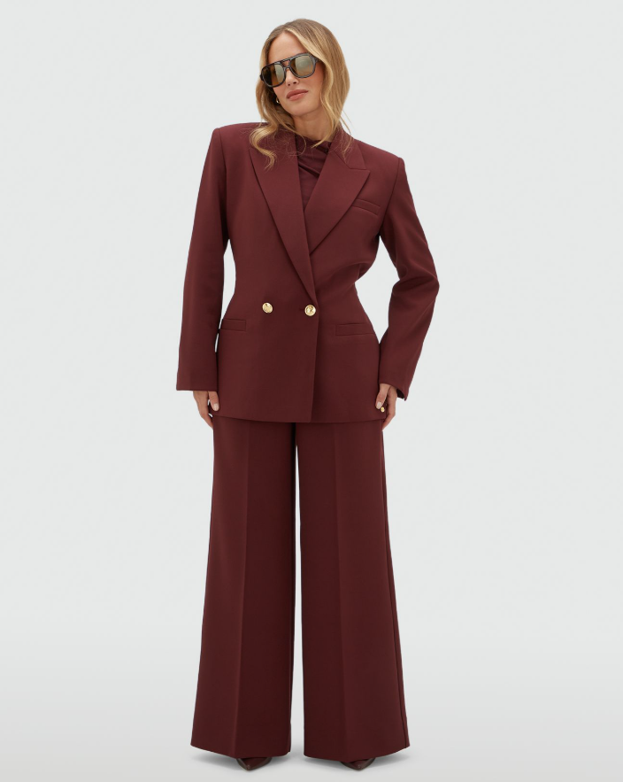 DEE oversized blazer - burgundy