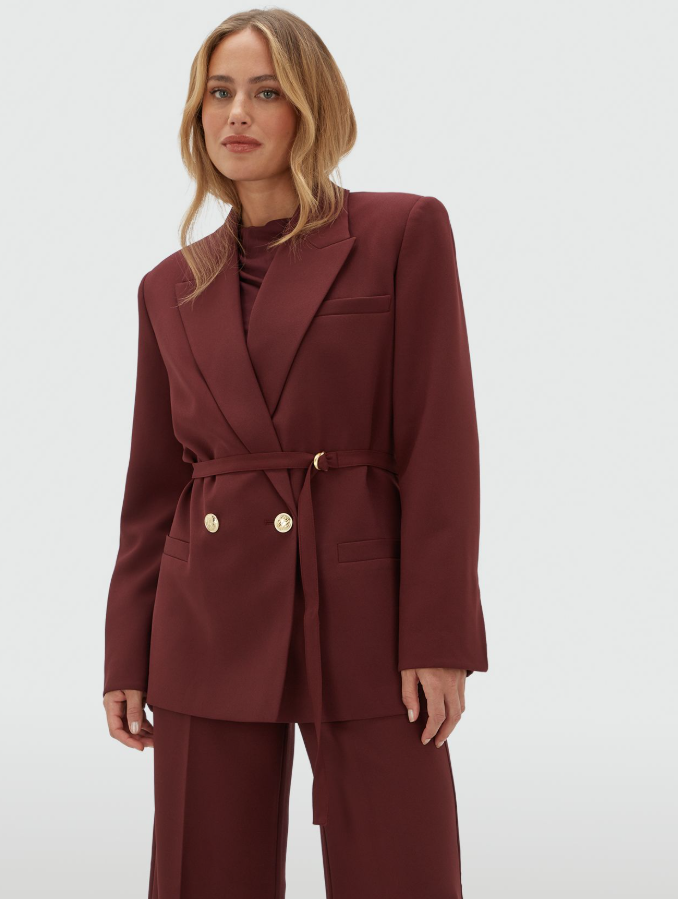DEE oversized blazer - burgundy