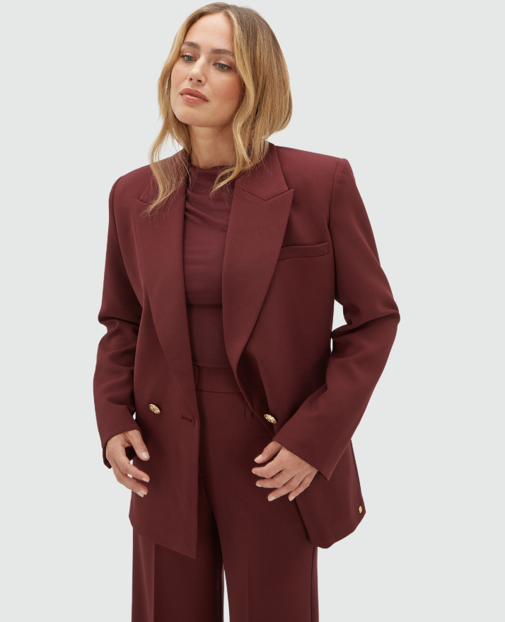 DEE oversized blazer - burgundy
