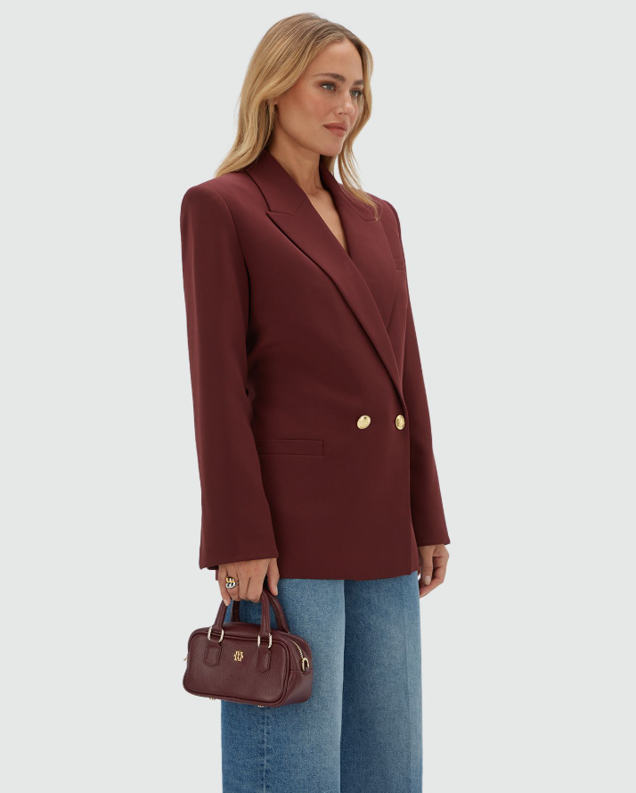 DEE oversized blazer - burgundy