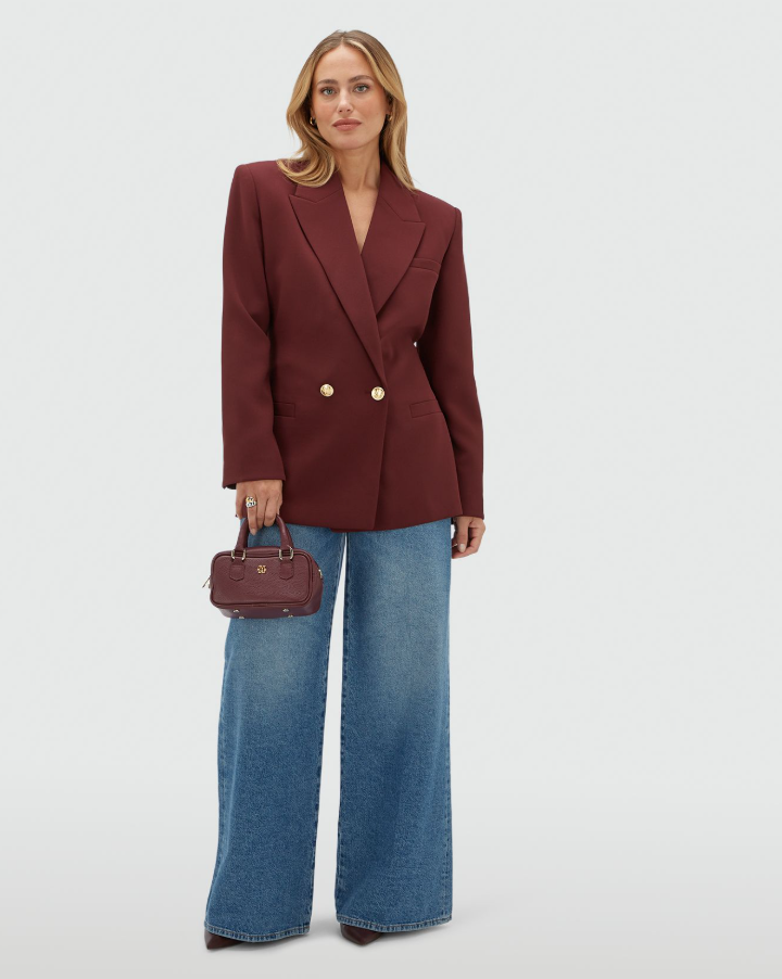 DEE oversized blazer - burgundy