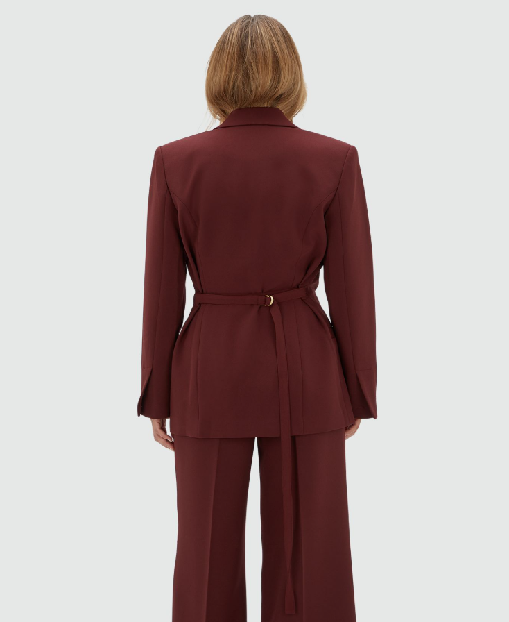 DEE oversized blazer - burgundy