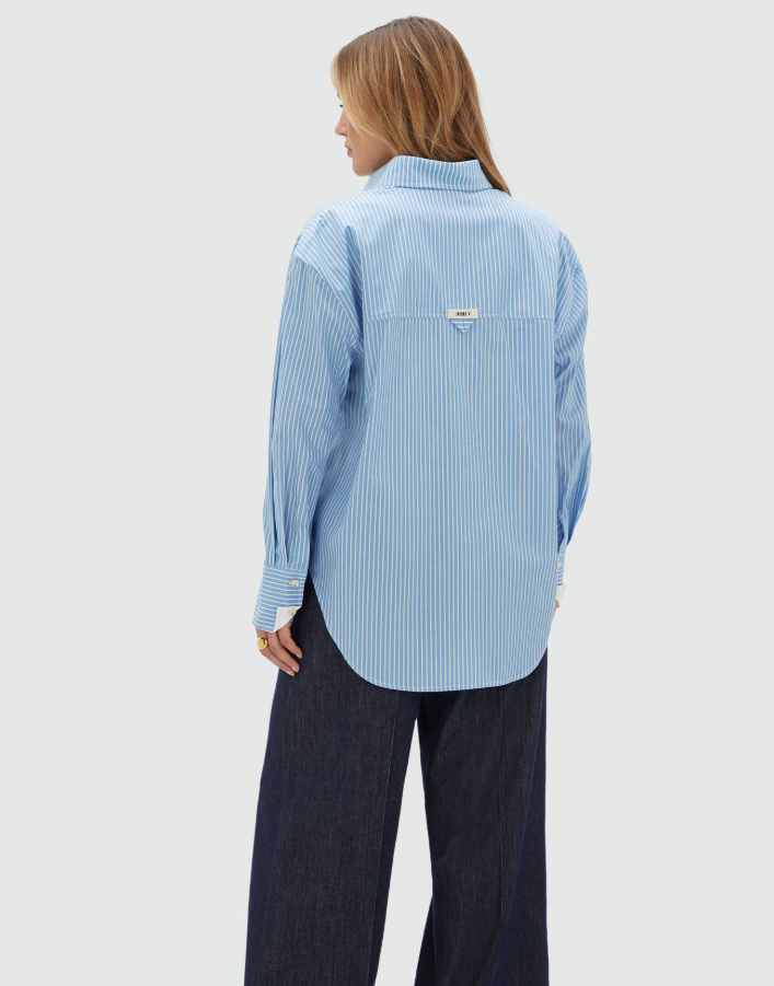 SISSIE oversized blouse - frozen blue stripe