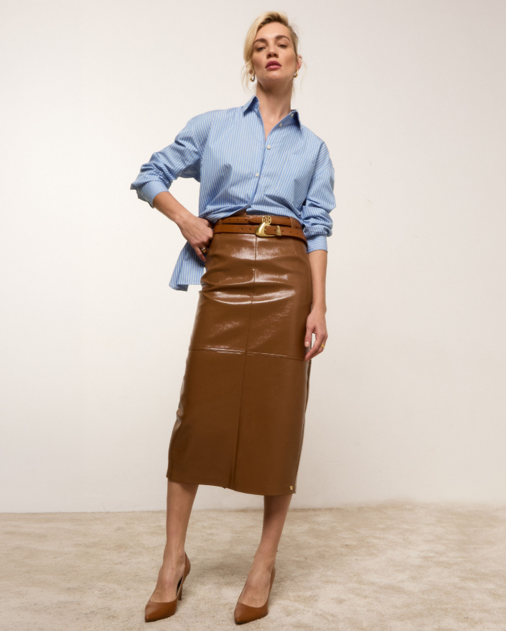 SISSIE oversized blouse - frozen blue stripe