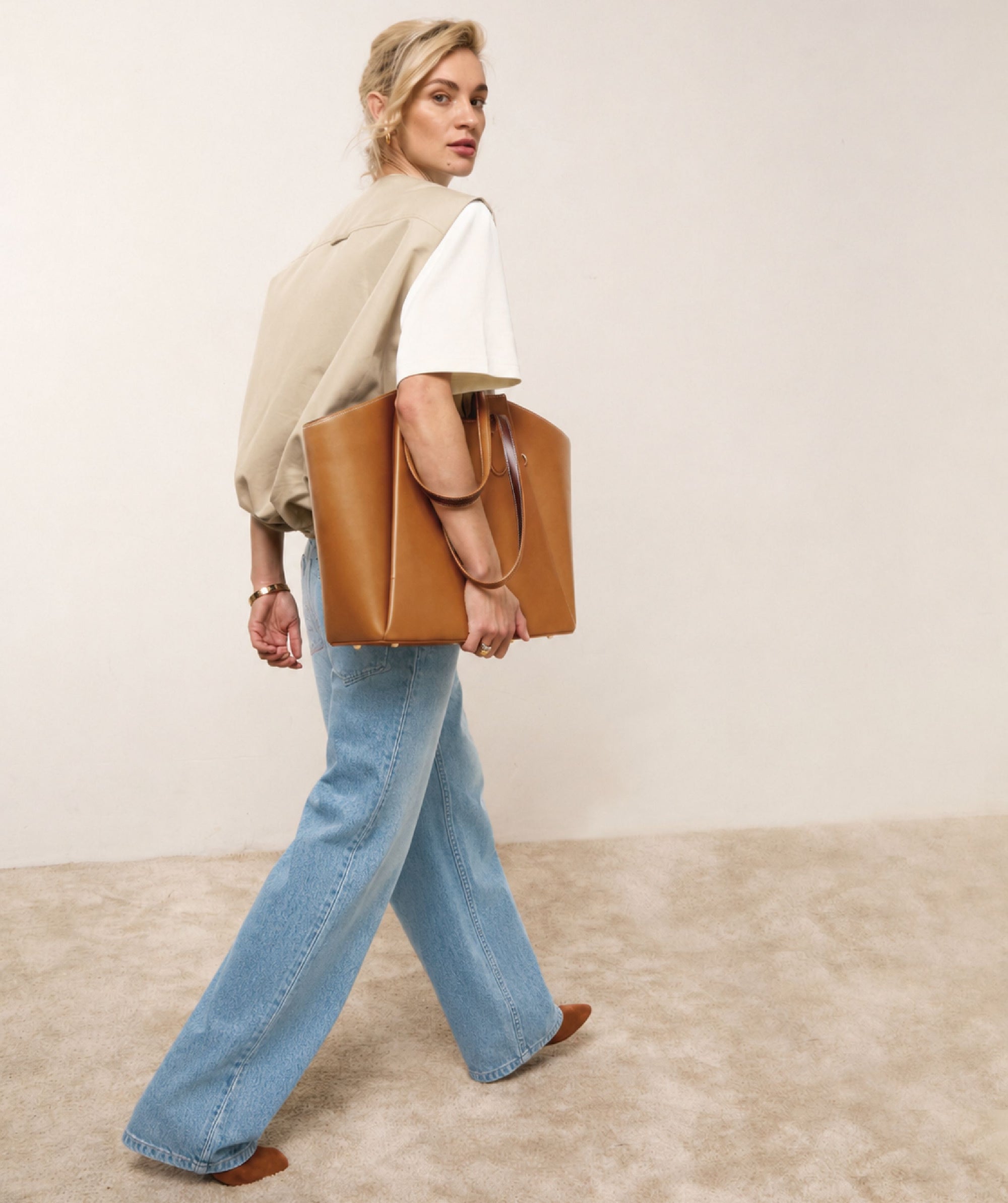 JV-ALISA Shopper - Cognac