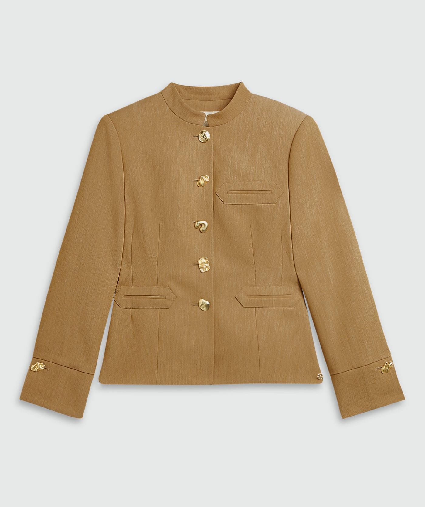Boston Fitted Blazer - Light Camel Melange