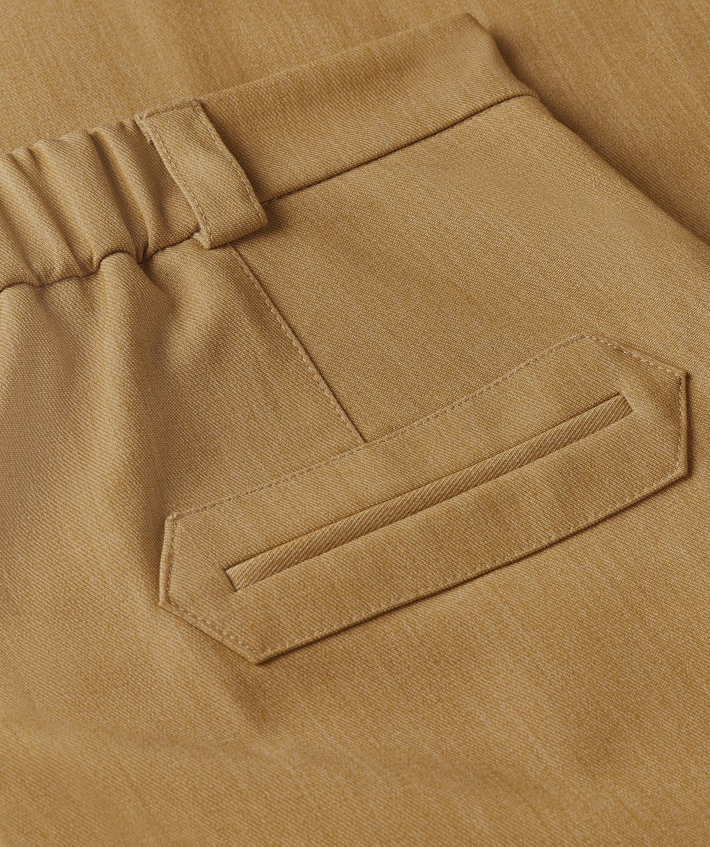 Callie High Rise Wide Leg Pantalon - Light Camel Melange
