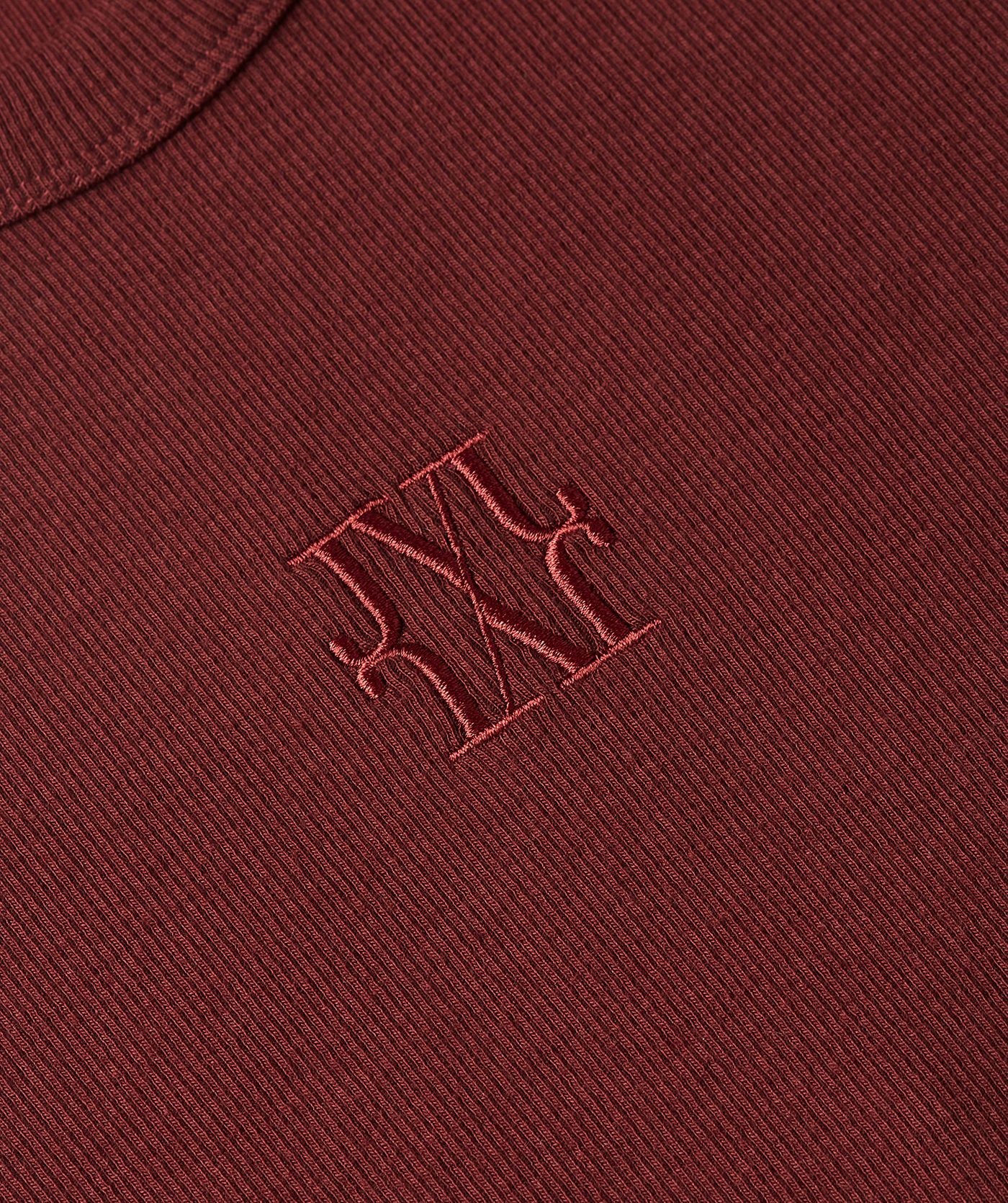 JV-CODY Slim Fit T-shirt met Logo - Burgundy