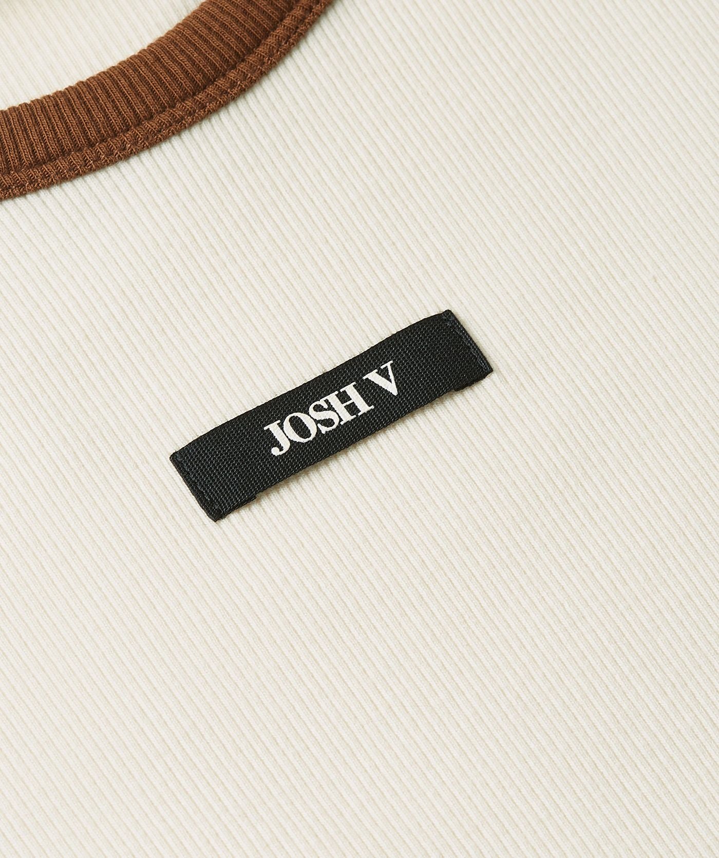 JV-CODY Slim Fit T-shirt met Logo - Winter White