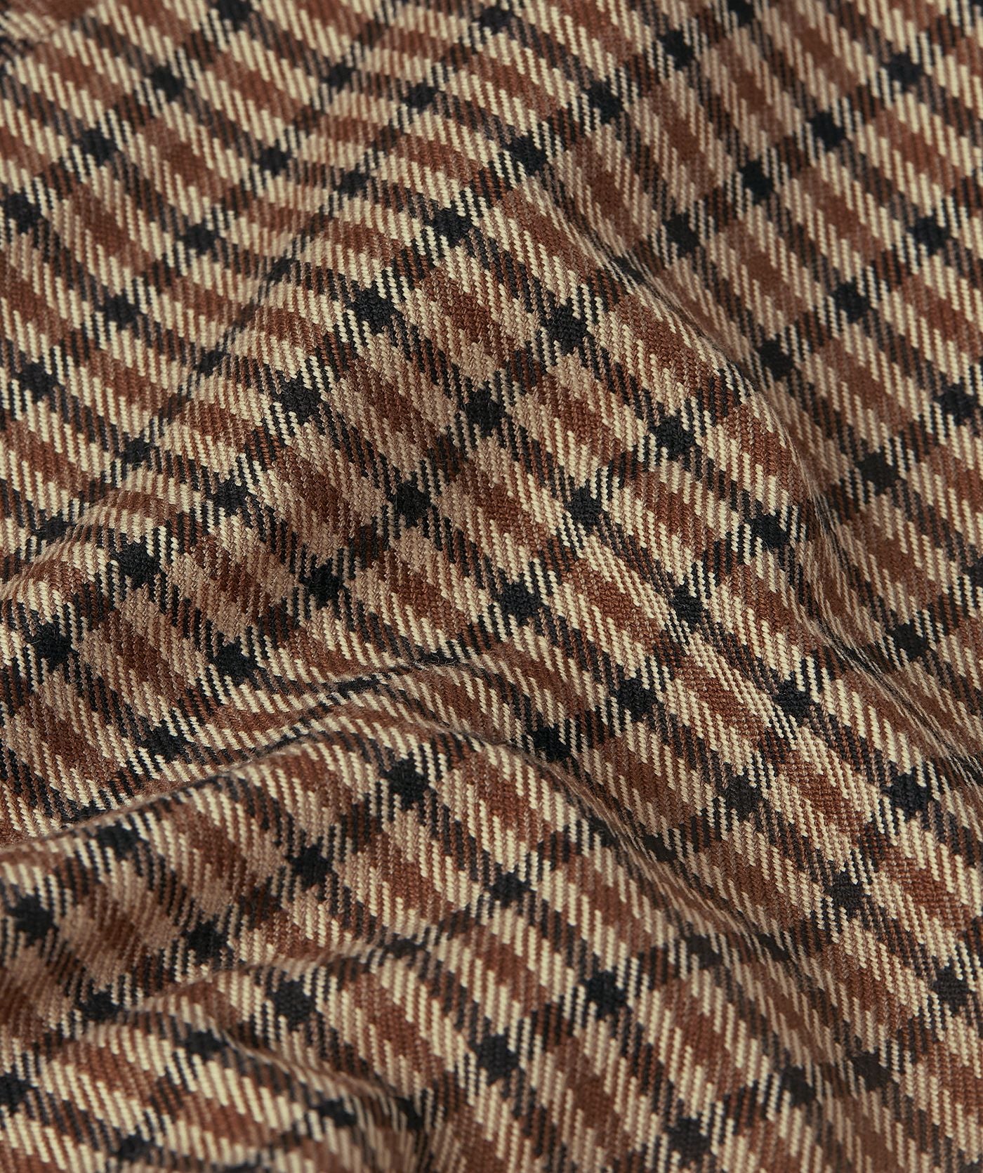 JV-DAMY fitted shorts met check print - brown check