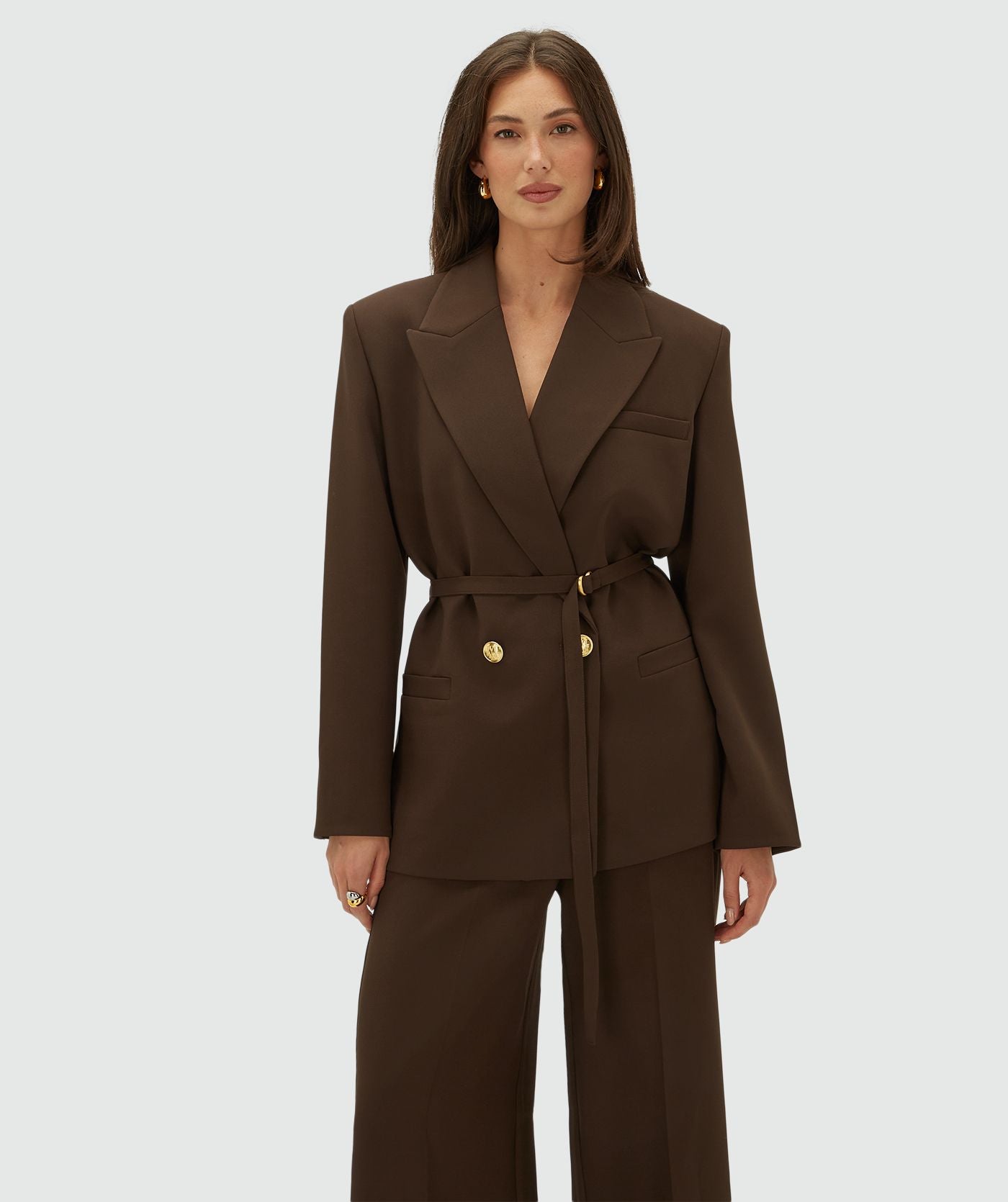 Dee Oversized Blazer - Brown