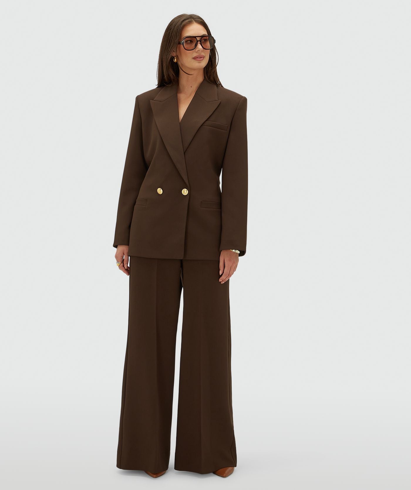 Dee Oversized Blazer - Brown