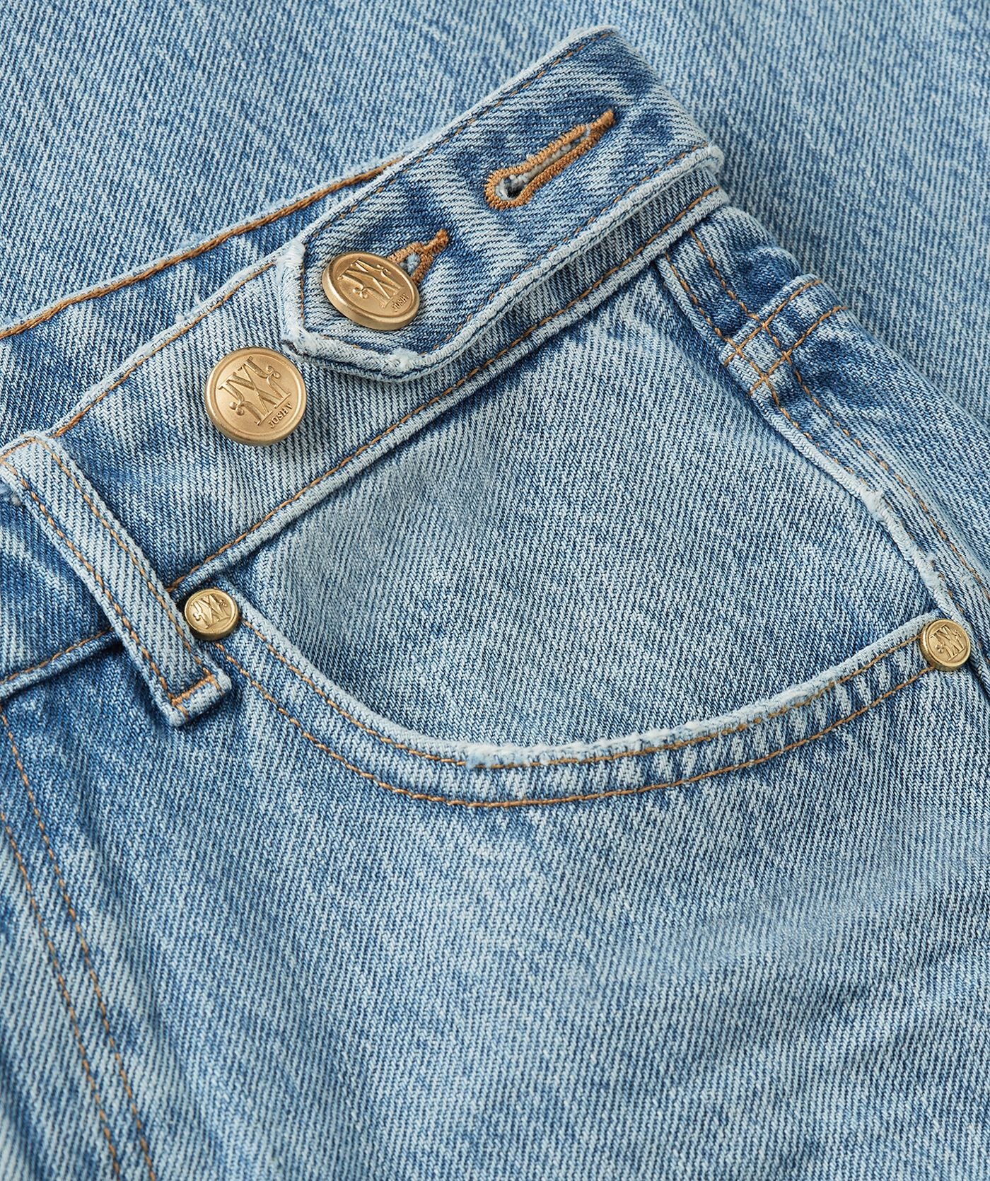JV-DEWI Mid Rise Balloon Fit Jeans - Blue Denim