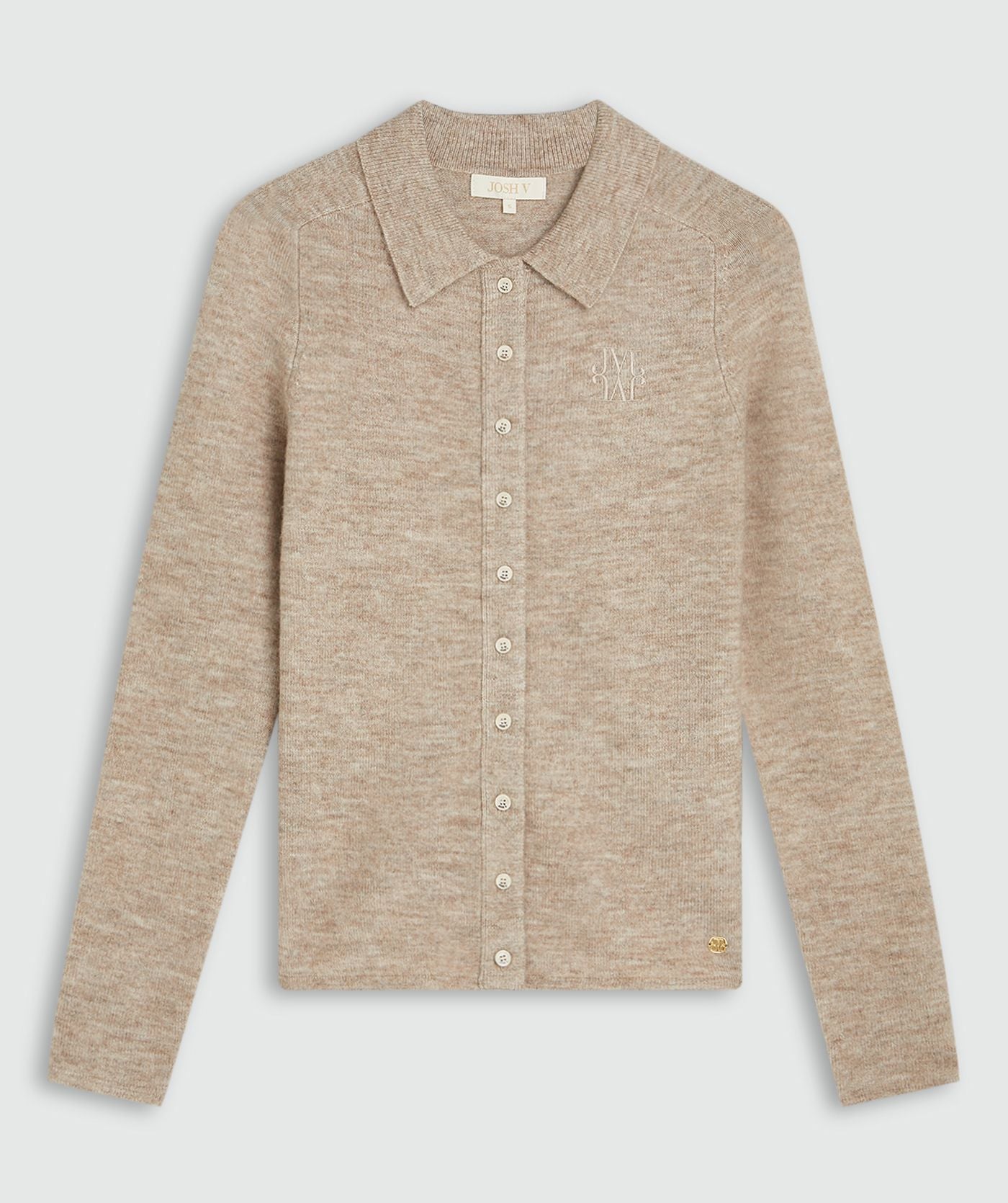 JV-DO Fitted Vest - Ecru Melange