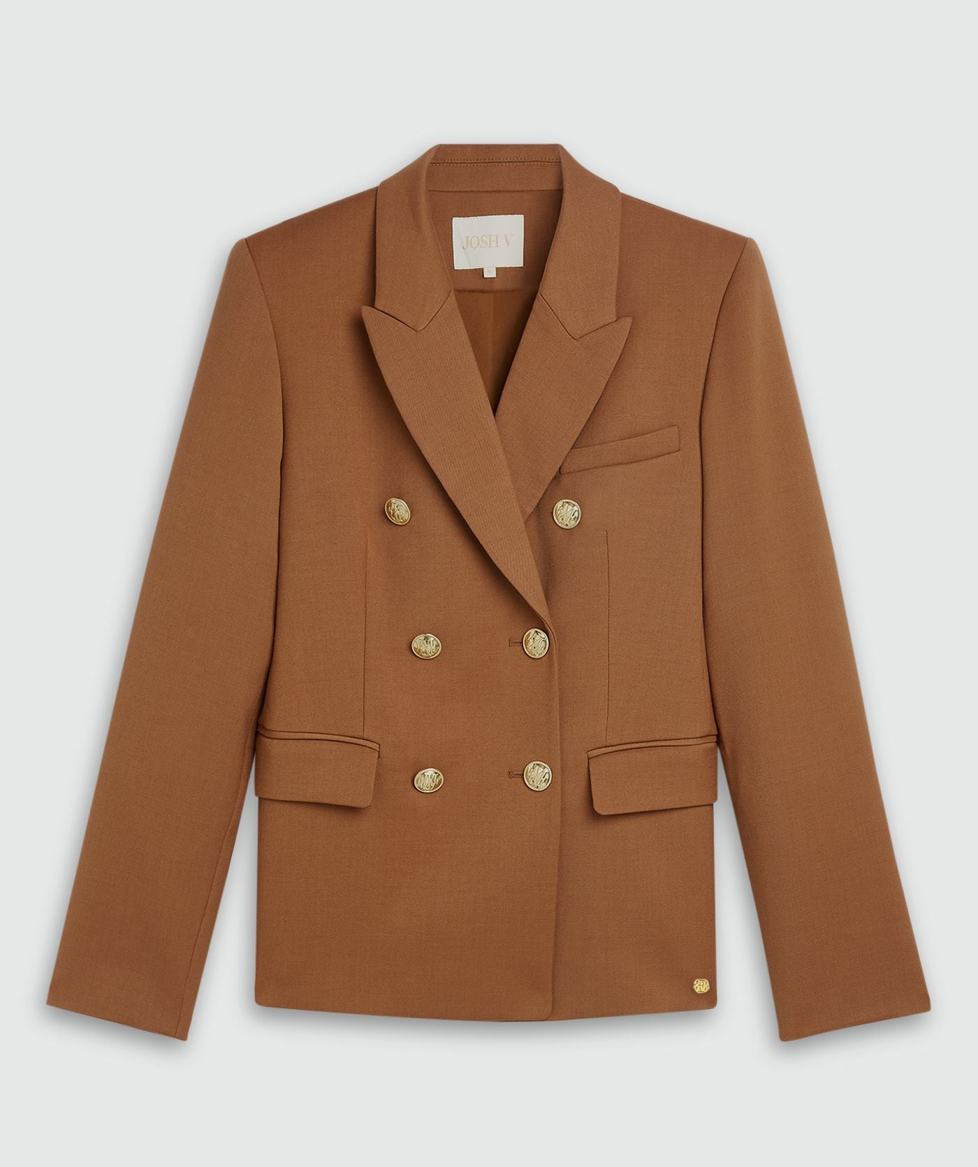 JV-HEIDI fitted blazer - cognac