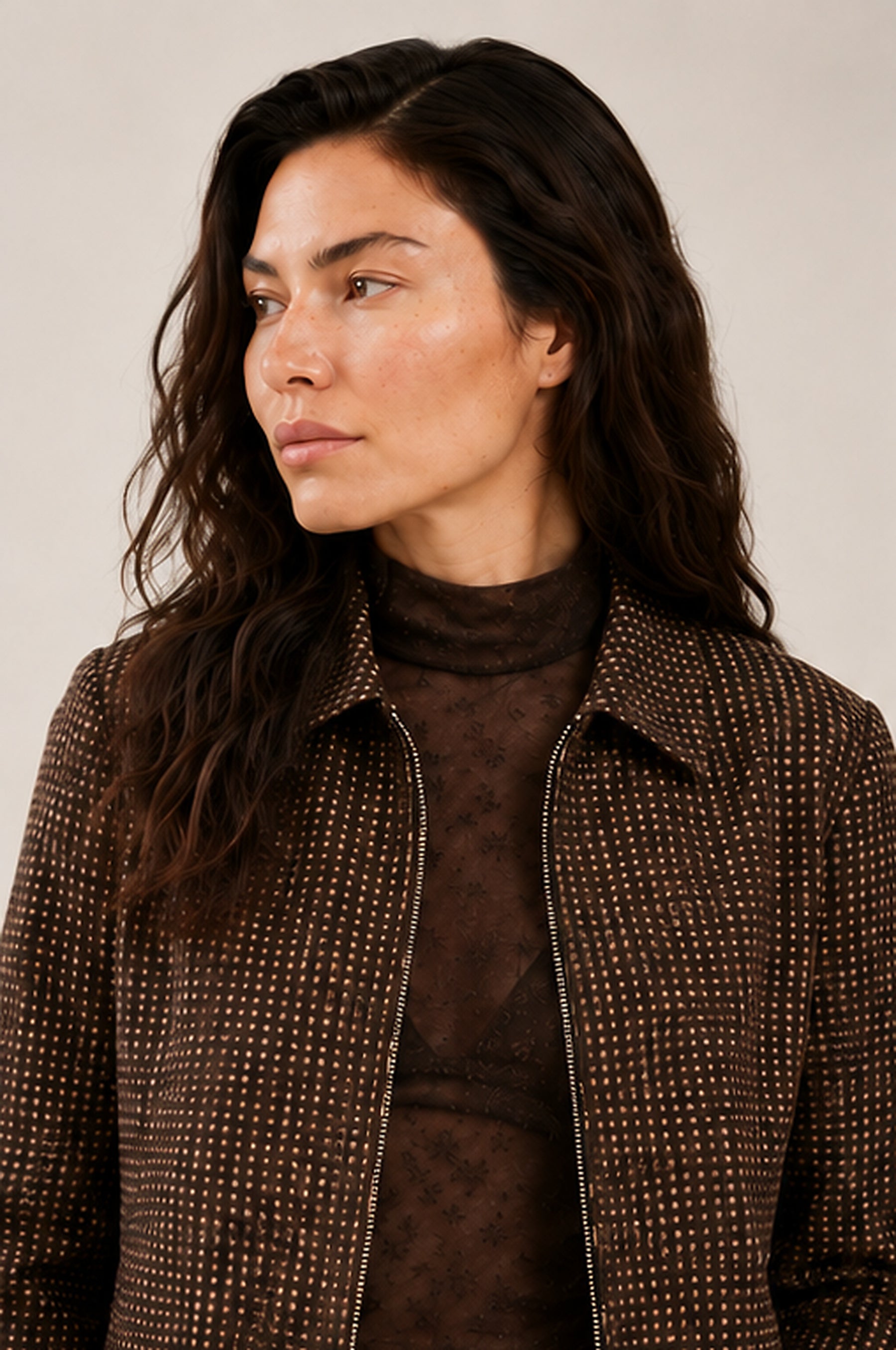 Jacket Emmy Lano G. Ruit - Harris Tweed Choco