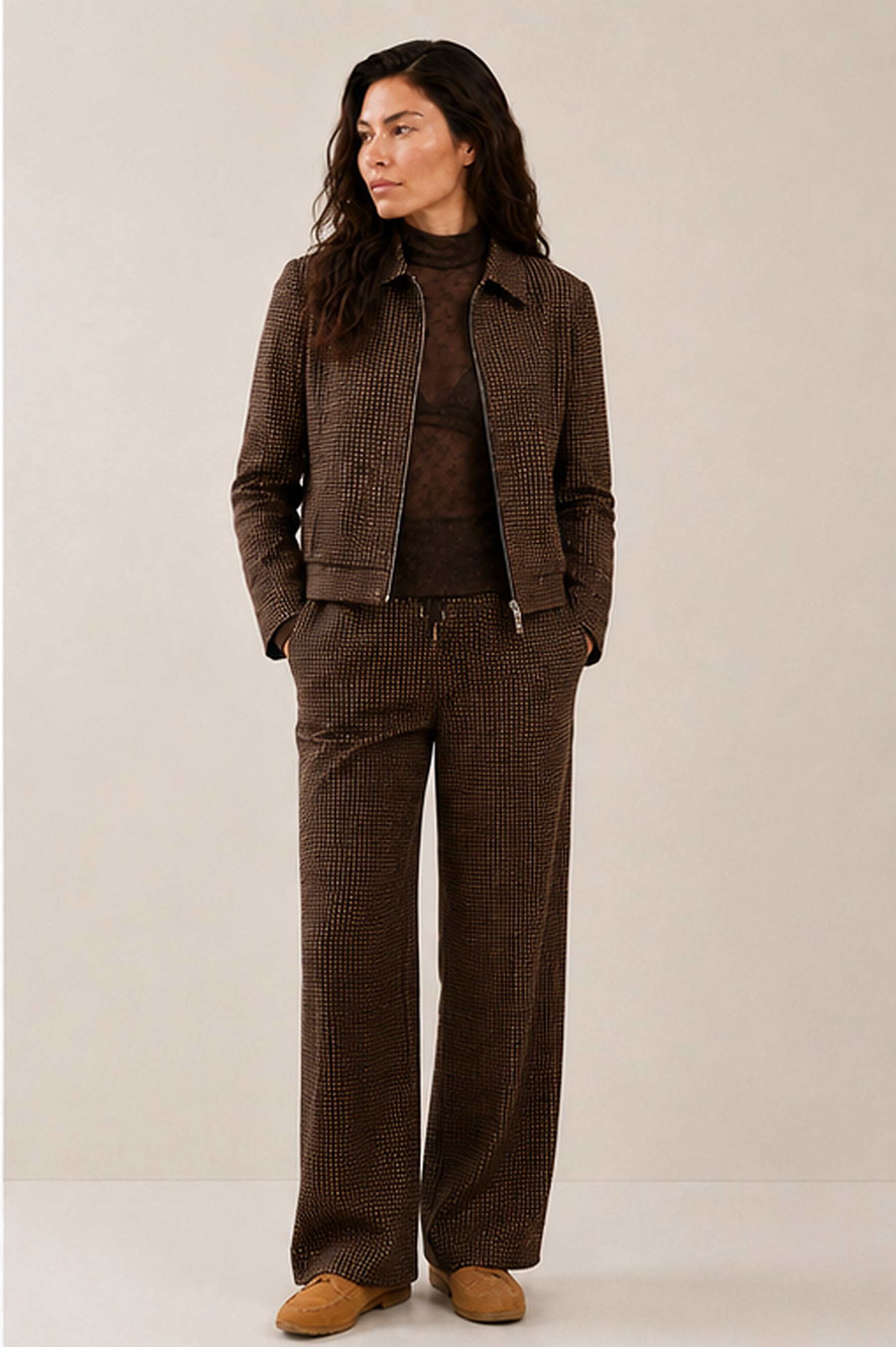 Jacket Emmy Lano G. Ruit - Harris Tweed Choco